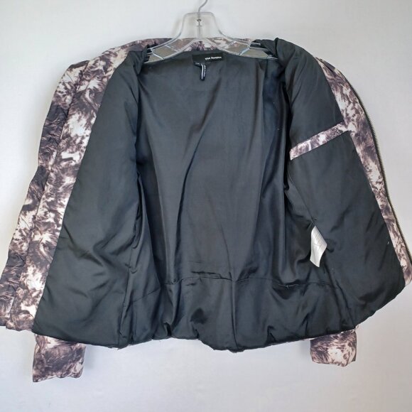 The Kooples Down Puffef Jacket Black White Winter Ski Coat Womens X Small - Picture 5 of 12